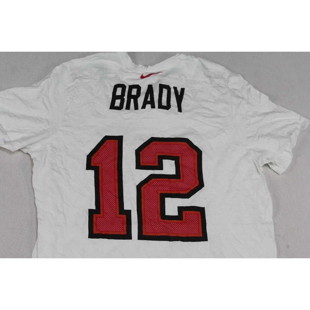 Nike Tampa Bay Buccaneers White Shirt Tom Brady 12 Casual Size XL